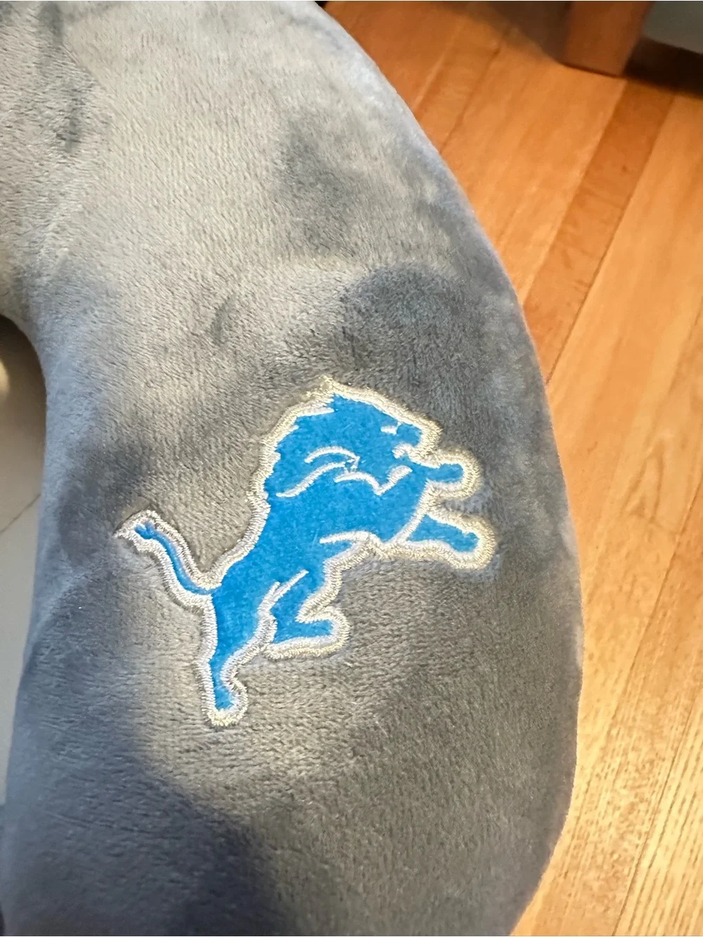 Detroit Lions NFL Northwest Travel Neck Pillow Gray 12x13 Like New